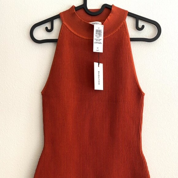 Babaton Sculpt Knit Halter Dress NWT - Picture 1 of 12